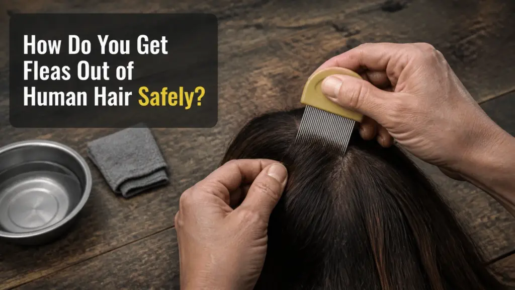 how do you get fleas out of human hair