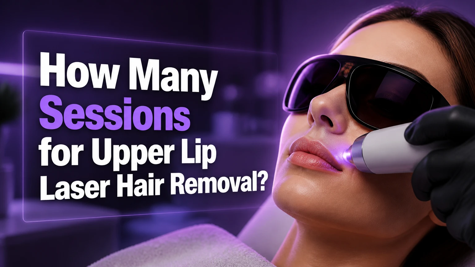 how many sessions for upper lip laser hair removal