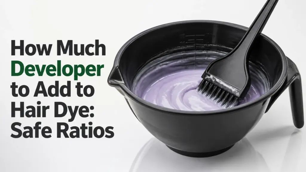 how much developer to add to hair dye