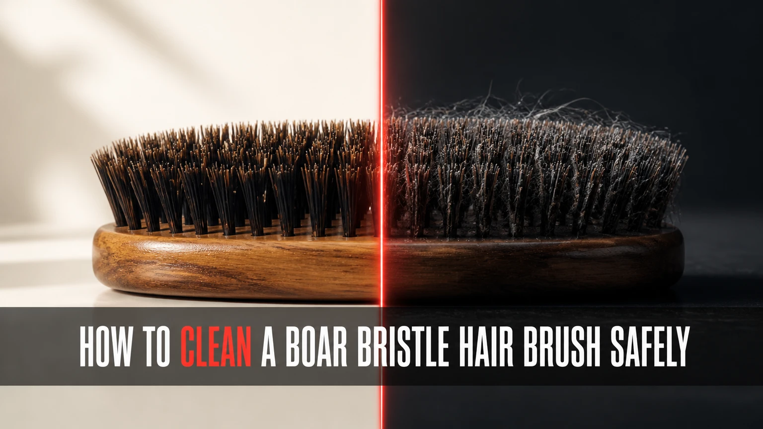 how to clean a boar bristle hair brush