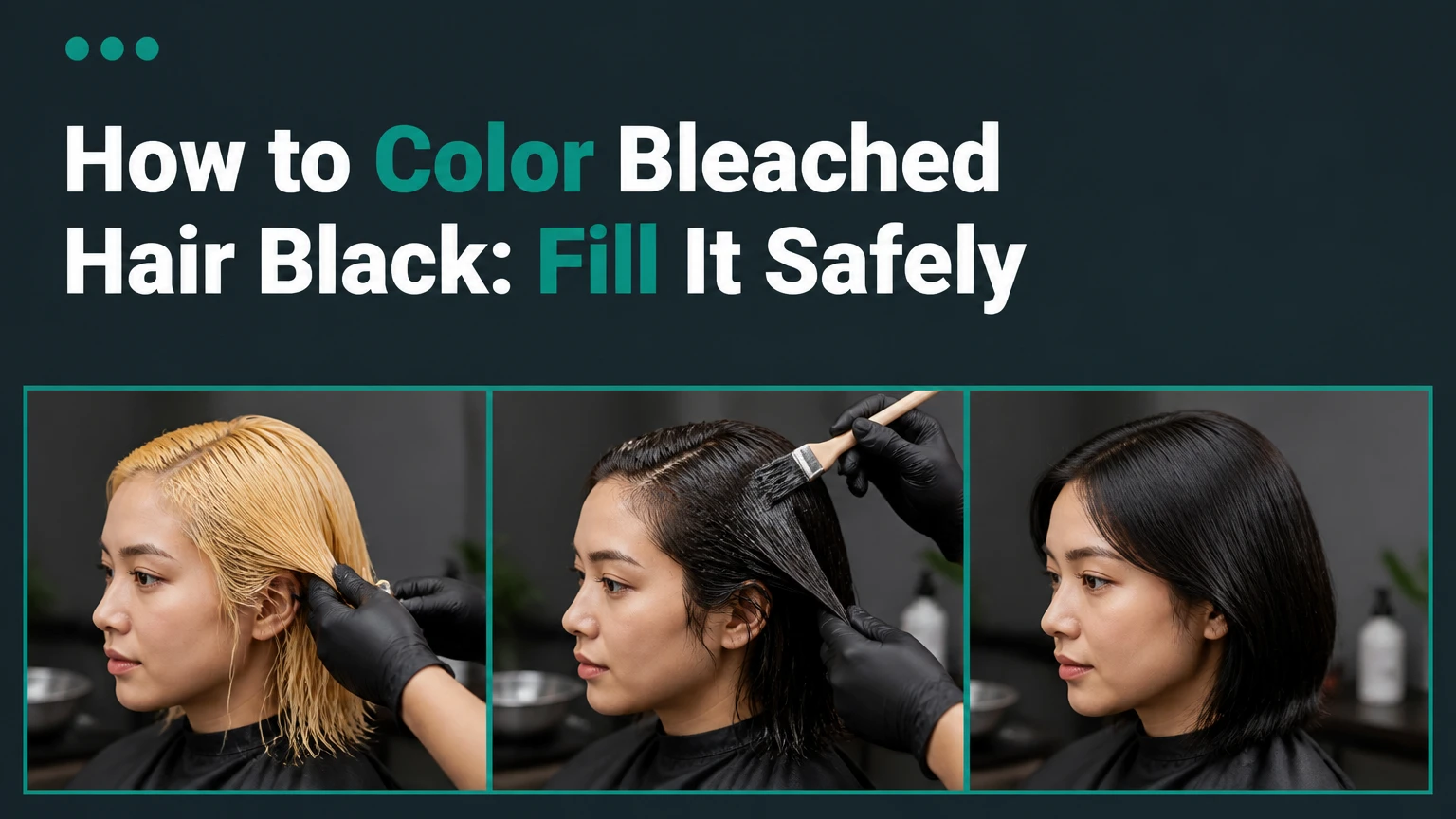 how to color bleached hair black