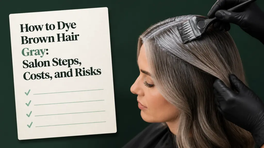 how to dye brown hair gray