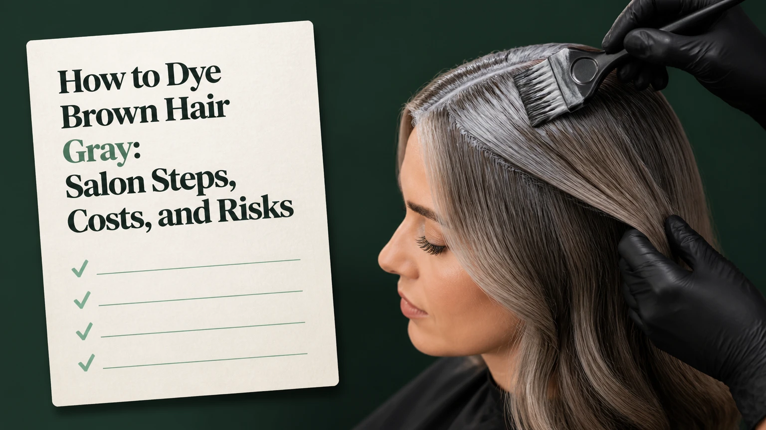 how to dye brown hair gray