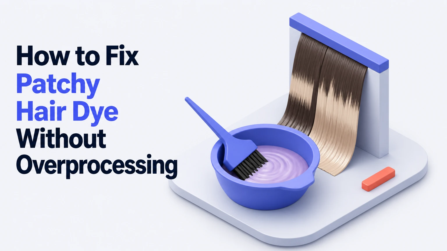 how to fix patchy hair dye