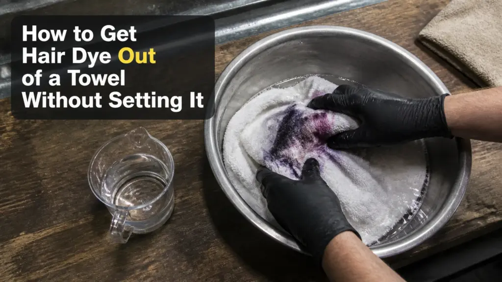how to get hair dye out of a towel