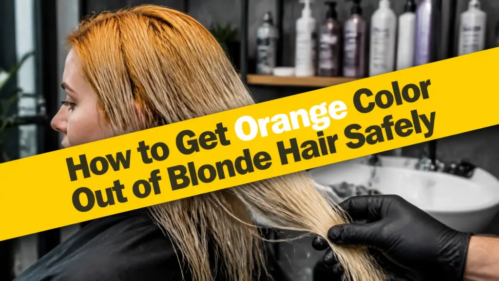 how to get orange color out of blonde hair