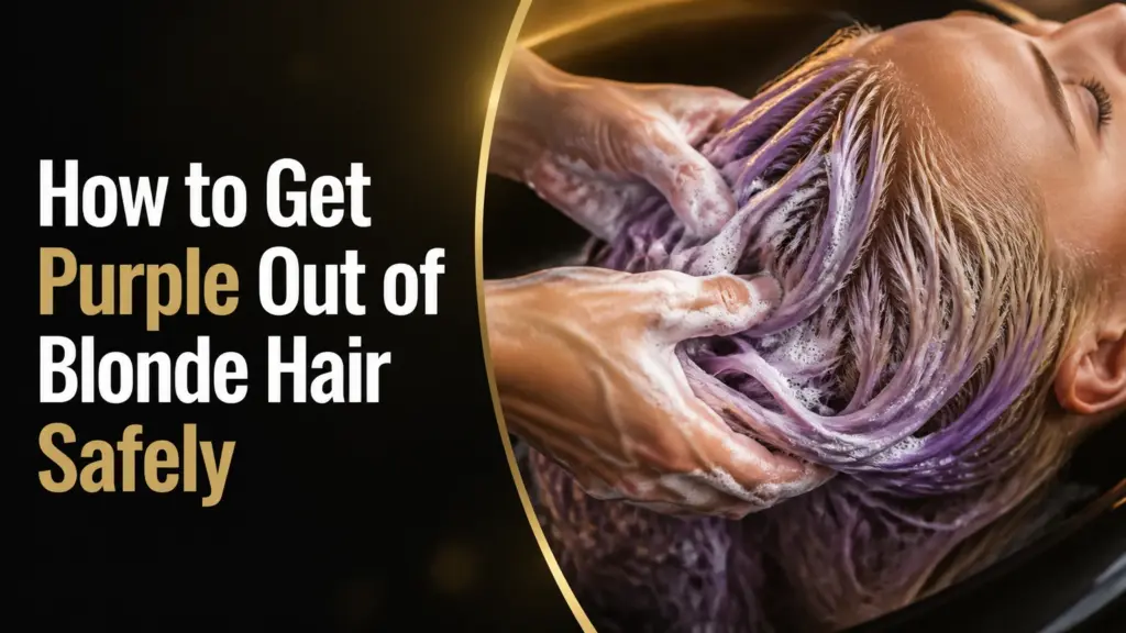how to get purple out of blonde hair