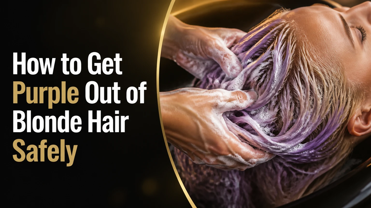 how to get purple out of blonde hair