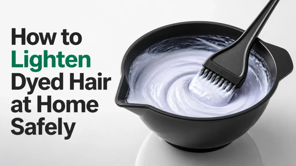 how to lighten dyed hair at home