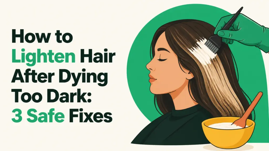 how to lighten hair after dying too dark