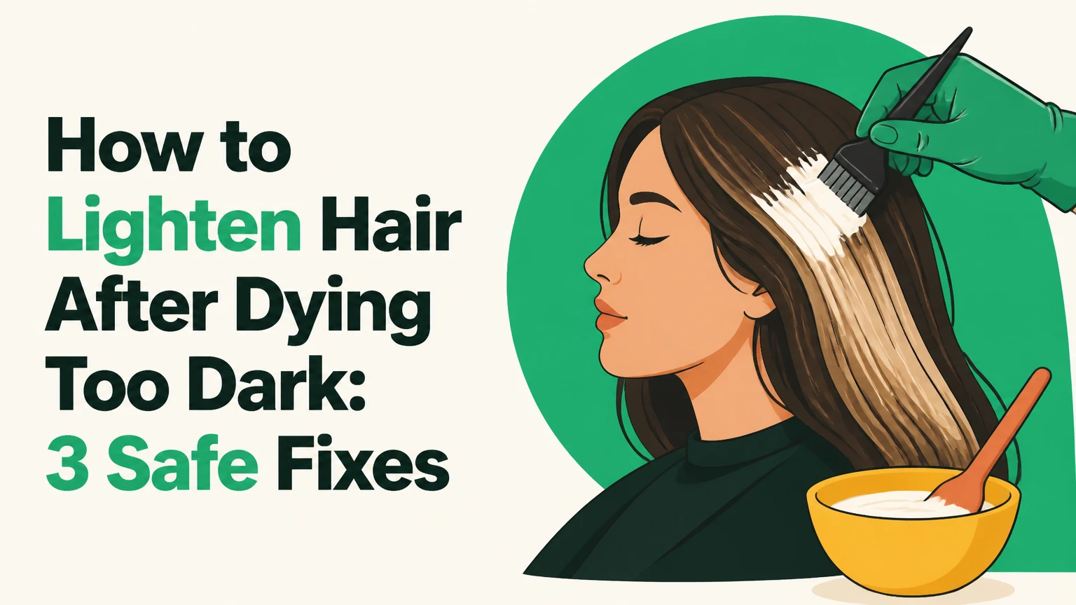 how to lighten hair after dying too dark