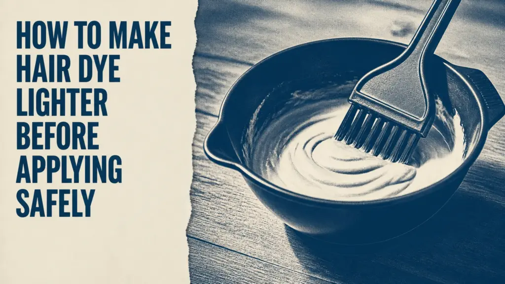 how to make hair dye lighter before applying