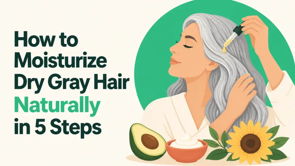 how to moisturize dry gray hair naturally