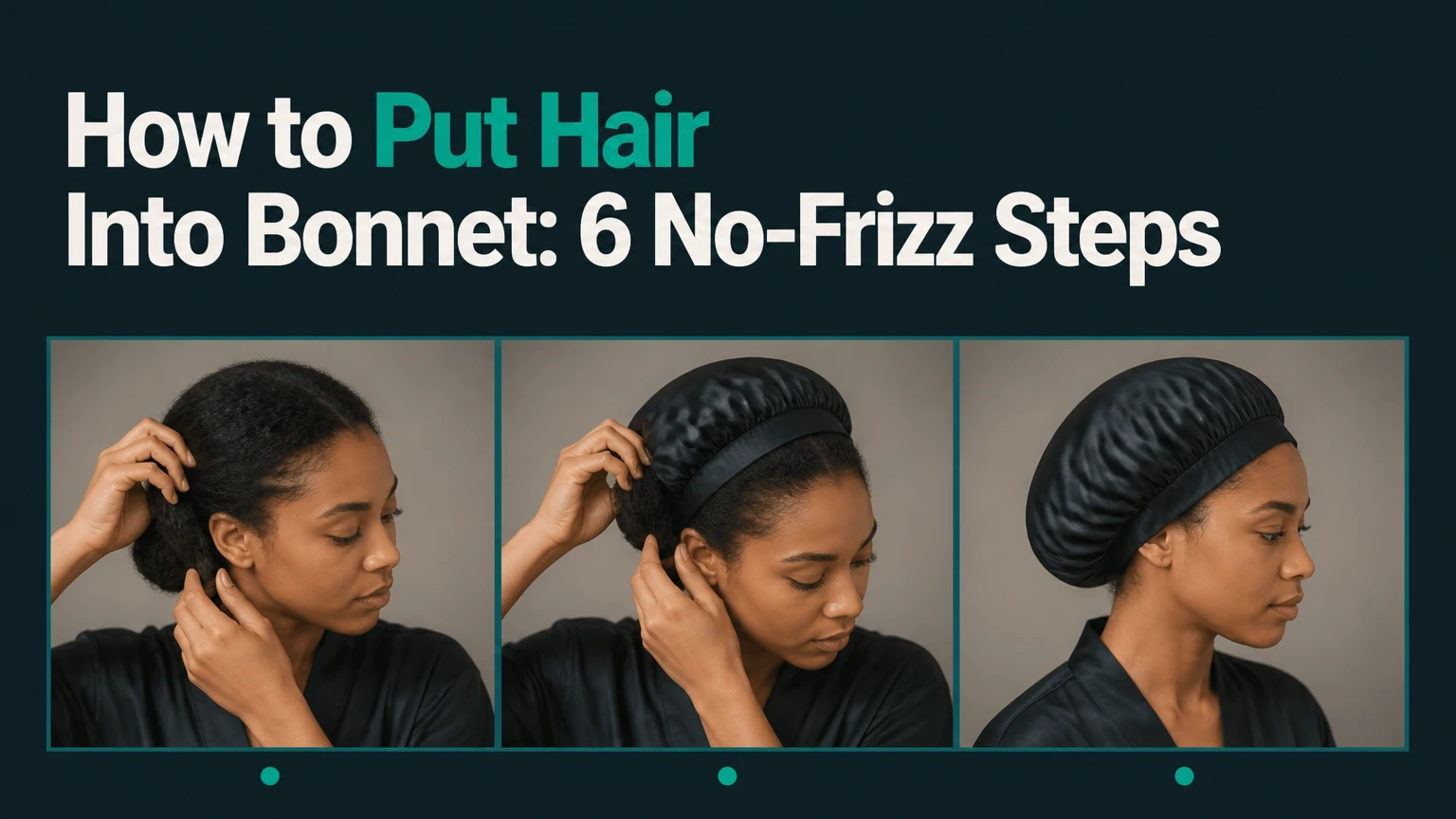 how to put hair into bonnet