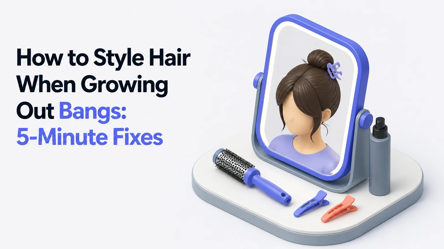 how to style hair when growing out bangs