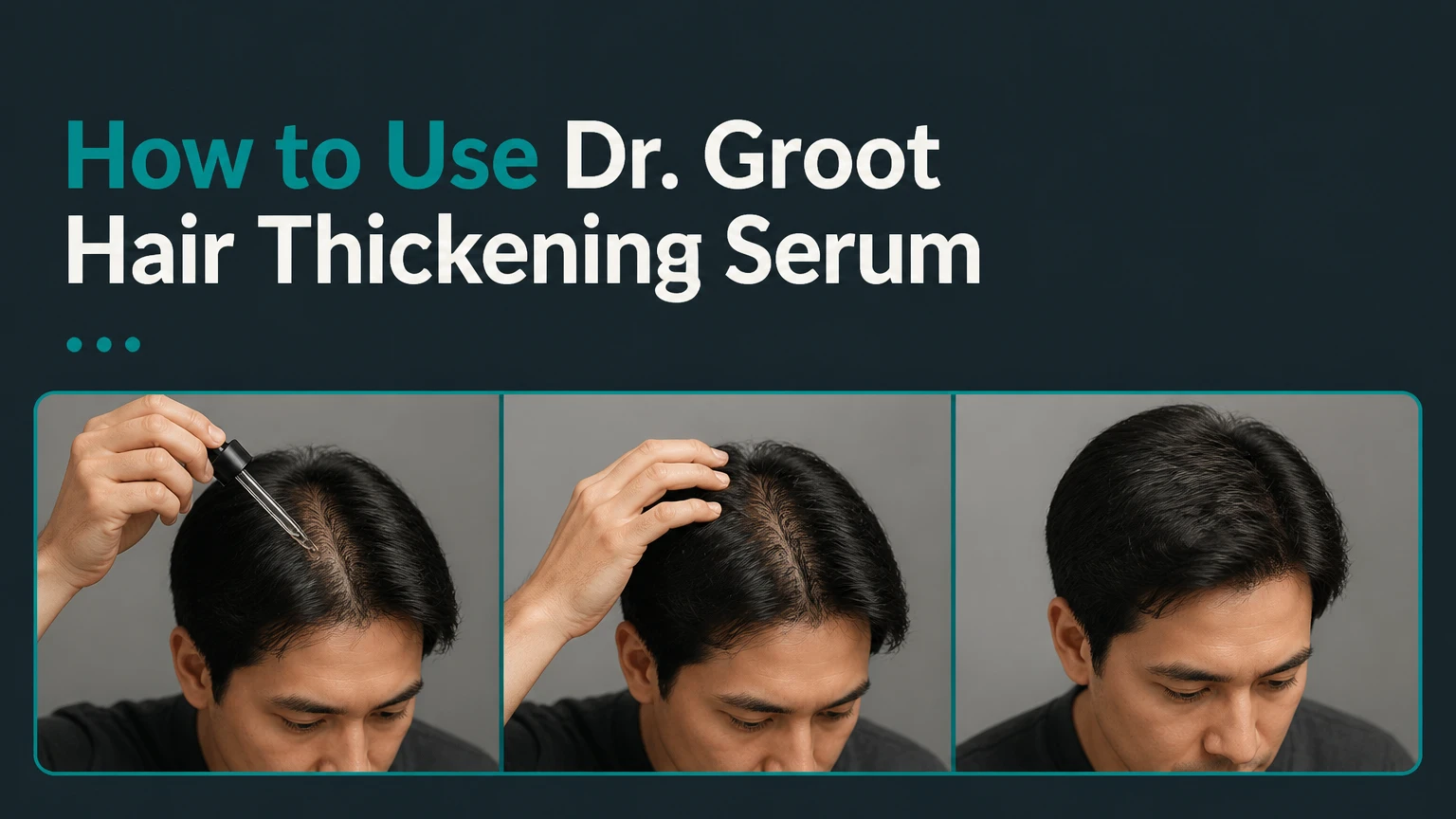 how to use dr groot hair thickening serum