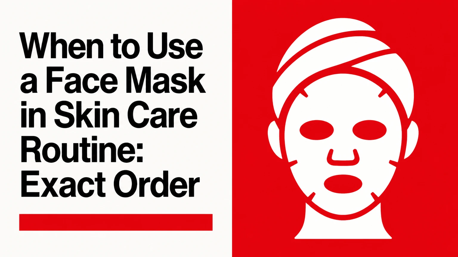 when to use a face mask in skin care routine